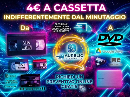 Servizio riversamento vhs - riversamento,