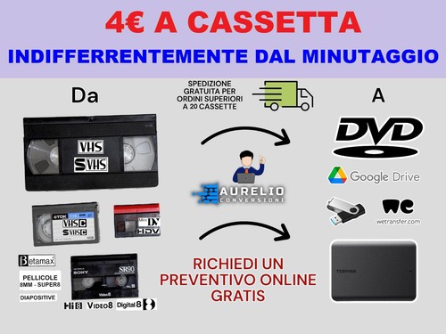 Servizio riversamento vhs - riversamento,